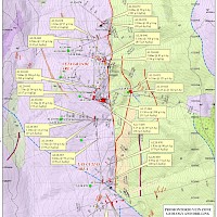 Plan view of Promontorio vein zone Phase I and Phase II drilling.  Mineralized intersections are sample lengths and not true widths